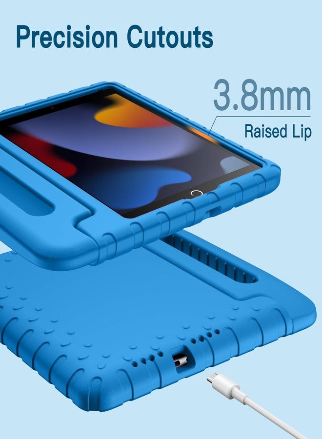 JETech Kids Case for iPad 10.2 Inch (9th/8th/7th Generation, 2021/2020/2019), iPad Air 3 10.5 (3rd Gen, 2019) and iPad Pro 10.5 2017, Shockproof Lightweight Tablet Cover with Handle Stand (Blue) - Image 5